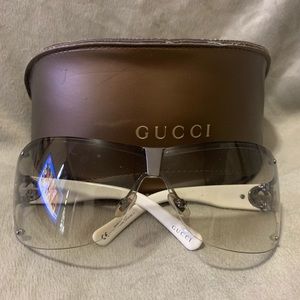 Gucci rimless gem side sunglasses